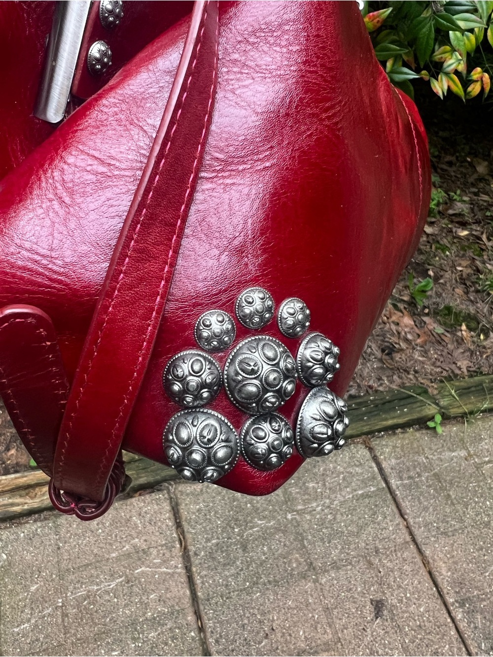 Patricia Nash Oxblood Discovery Collection Satchel - Picture 10 of 17